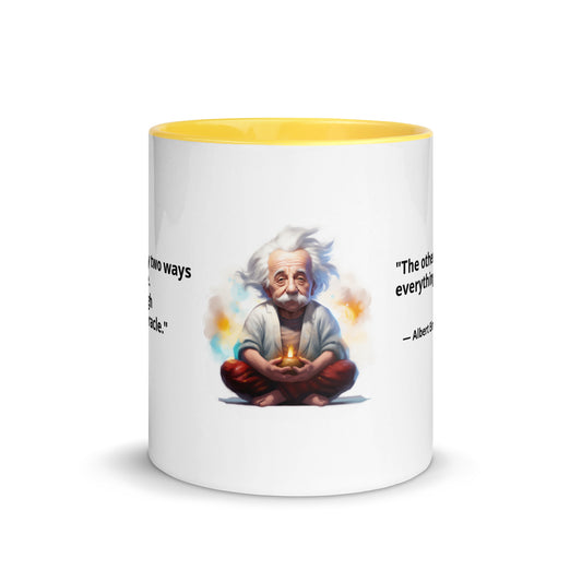 Einstein (2 ways to live) Mug with Color Inside
